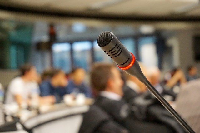 Microphone in a conference room